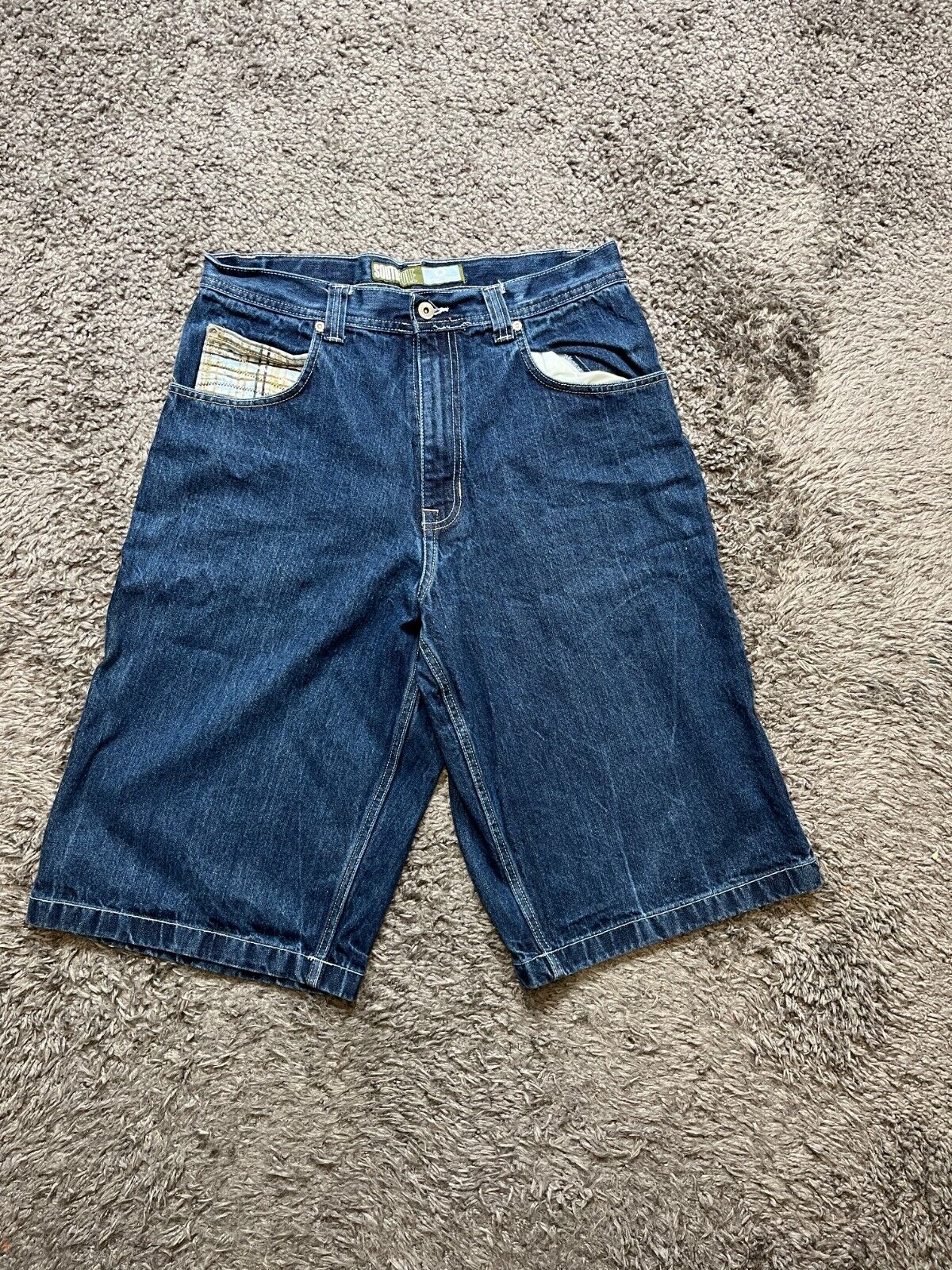 VTG South Pole Shorts Mens 34 Blue Denim Baggy Wi… - image 1