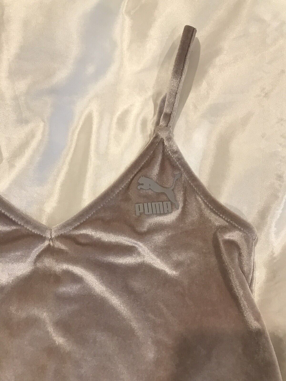 Puma Velvet Cami Tank Mini Taupe Beige Dress - image 2