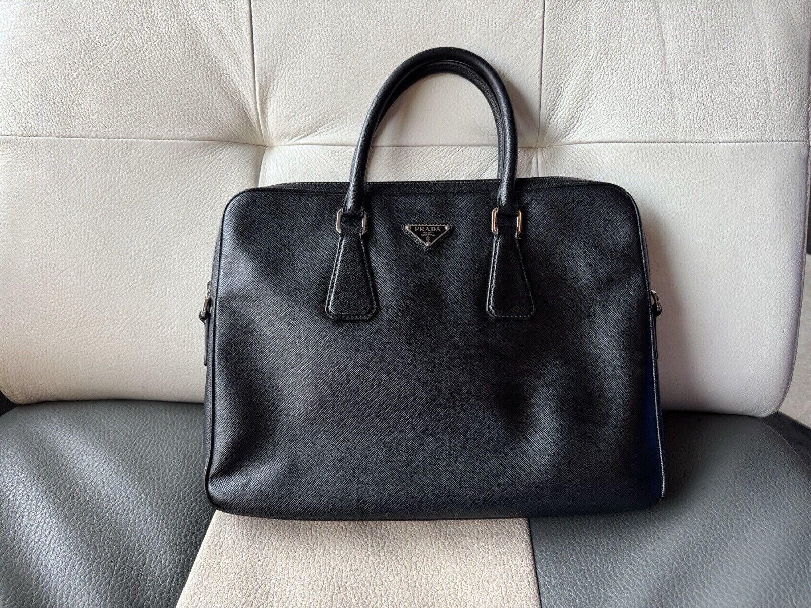 Prada Briefcase Black Leather - image 13