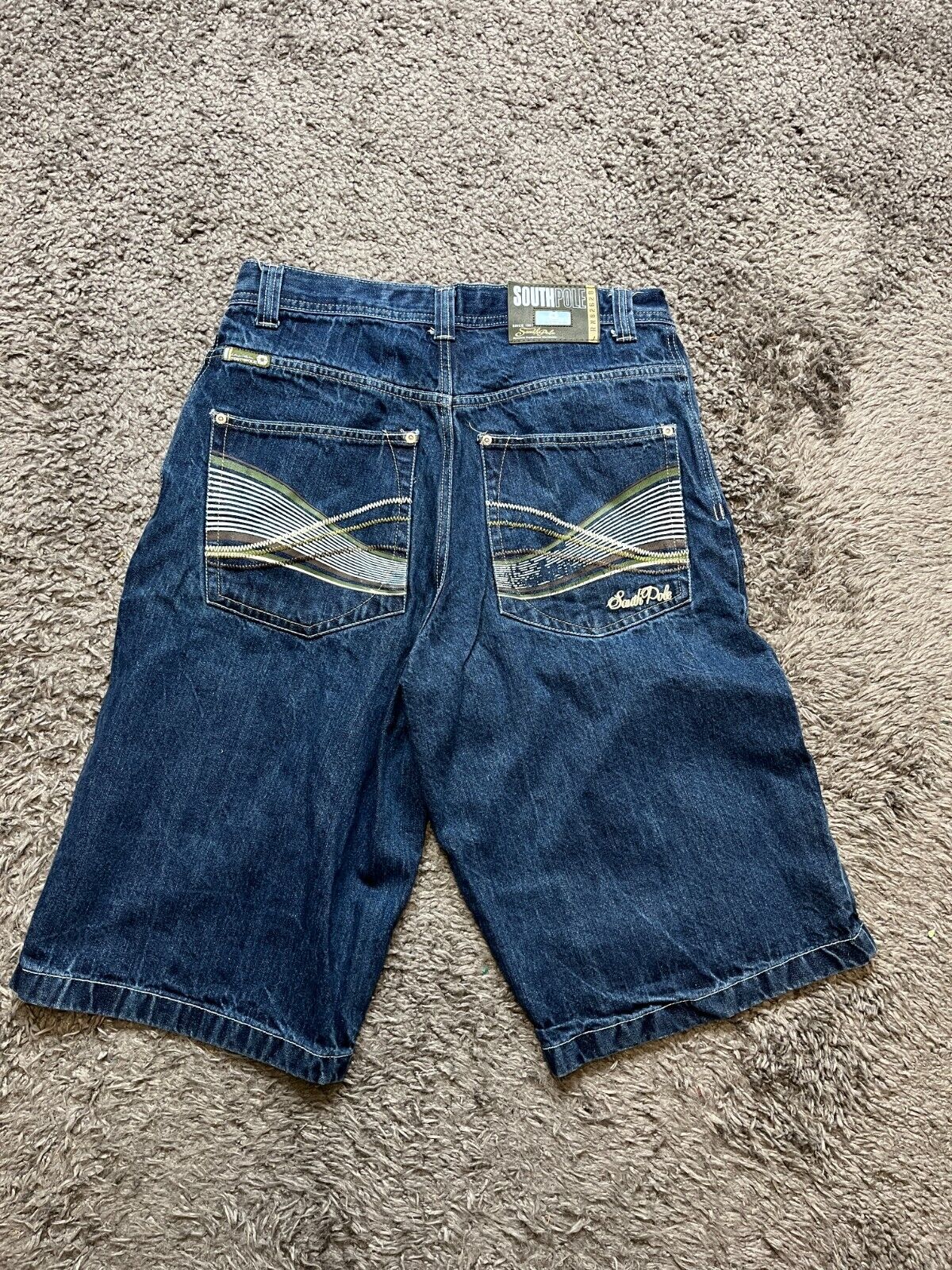 VTG South Pole Shorts Mens 34 Blue Denim Baggy Wi… - image 2