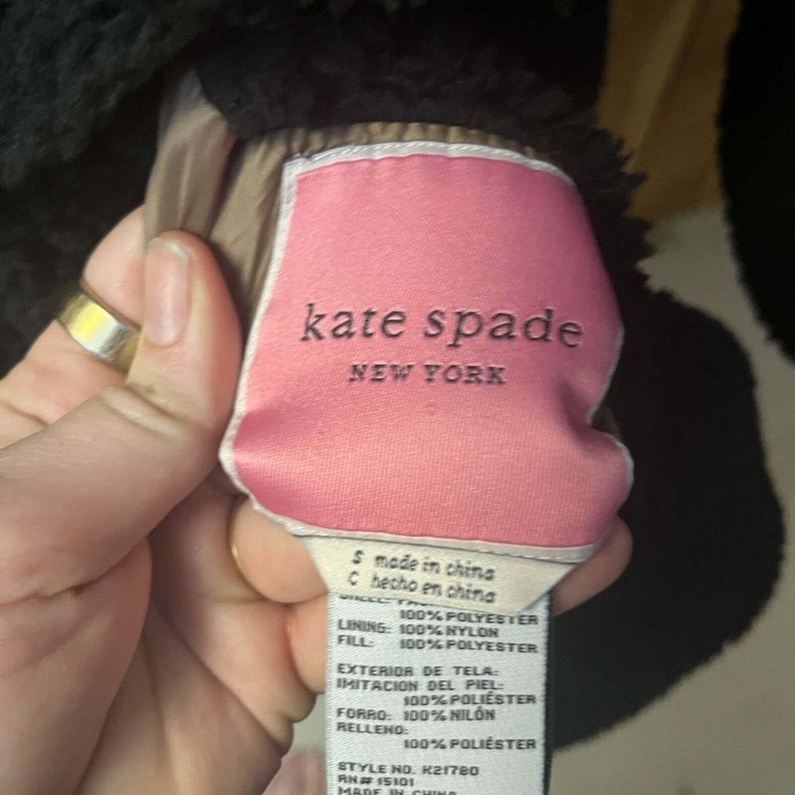 Kate Spade Reversible Quilted Teddy Hooded Full Z… - image 8