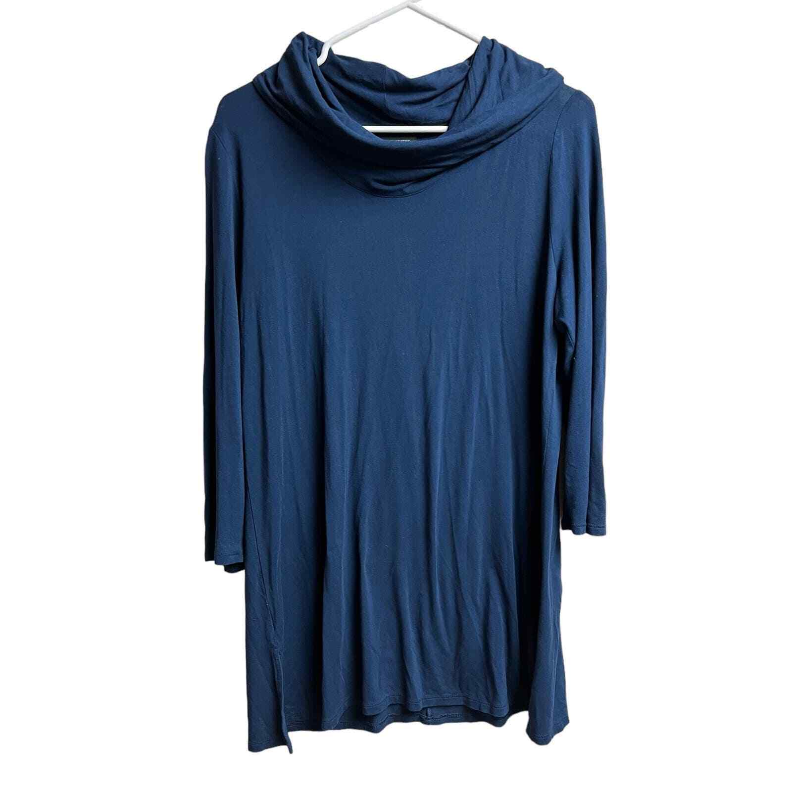 J.jill Wearever Collection Cowl Neck Tunic Blue W… - image 1