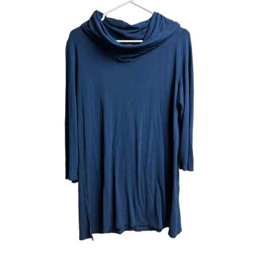 J.jill Wearever Collection Cowl Neck Tunic Blue W… - image 1