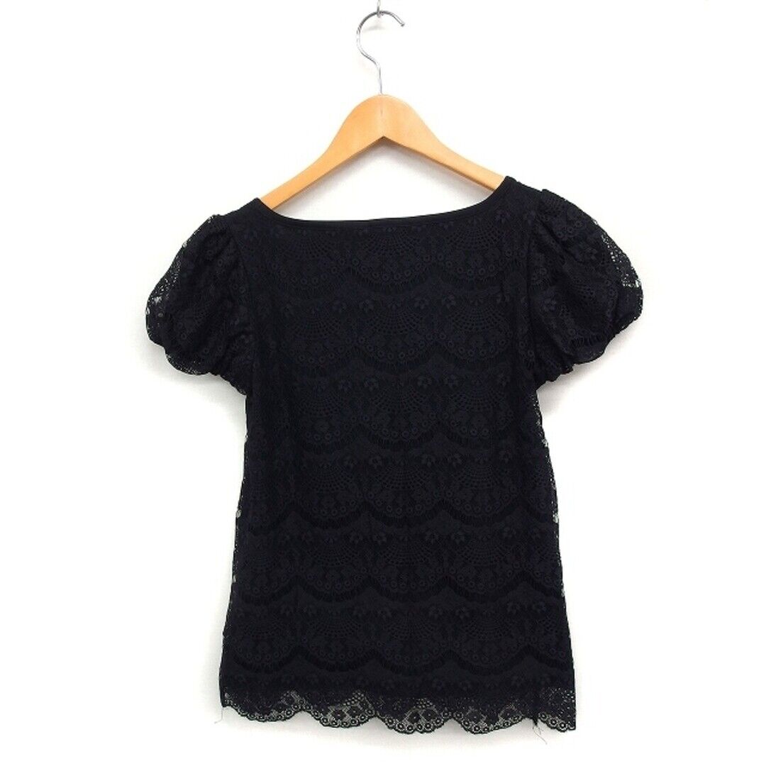 M Premier M-Premier Lace Blouse Puff Sleeve Boat … - image 2