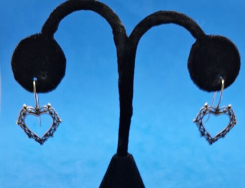 Sterling Silver Heart Shaped Earrings - image 1