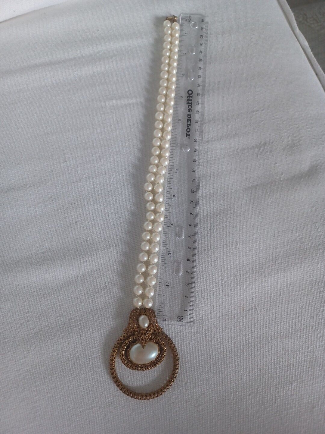 Vtg. Miriam Haskell Double-Strand Faux Pearl Neck… - image 18