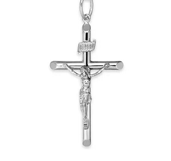 Macys-925 Sterling Silver- Large- Crucifix Cross … - image 7