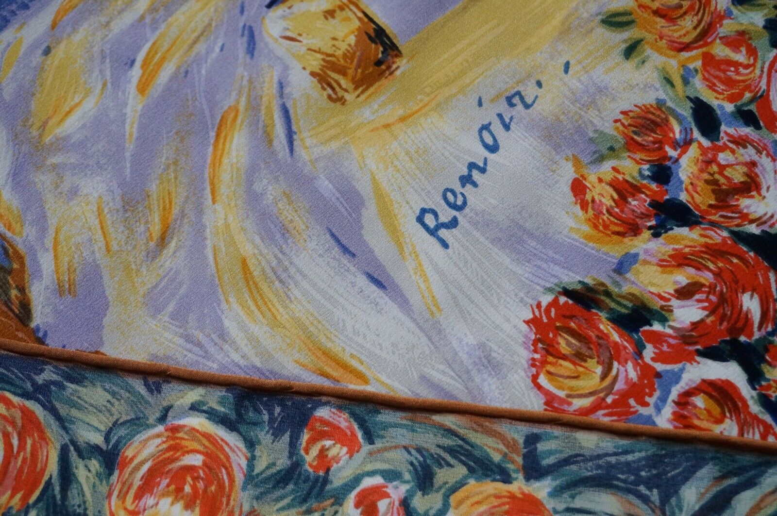 RENOIR vintage silk scarf "Dance In The Country" - image 8