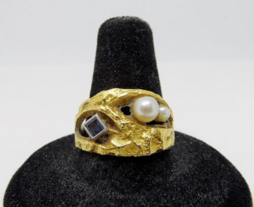 Vintage LAPPONIA 14k Gold Ring by Björn Weckström… - image 1