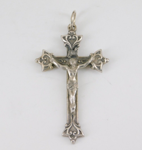 925 Sterling Silver Crucifix Cross Pendant - image 1