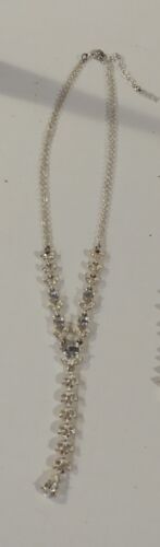 Napier Rhinestone Lariat Necklace