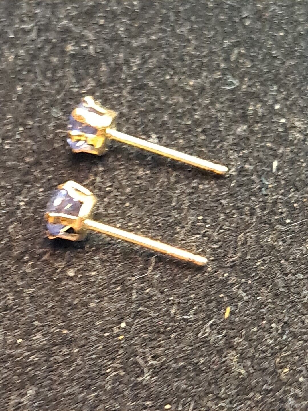 10k Yellow Gold Heart Purple Sapphires Stud Heart… - image 20