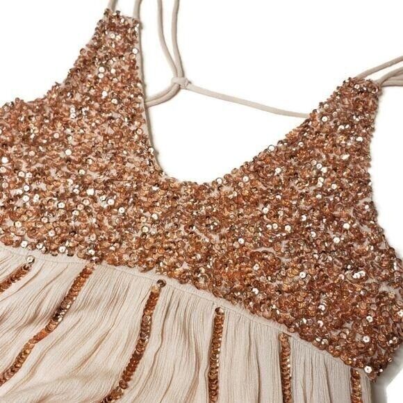 intimately free people rose gold flowy sequin dre… - image 9