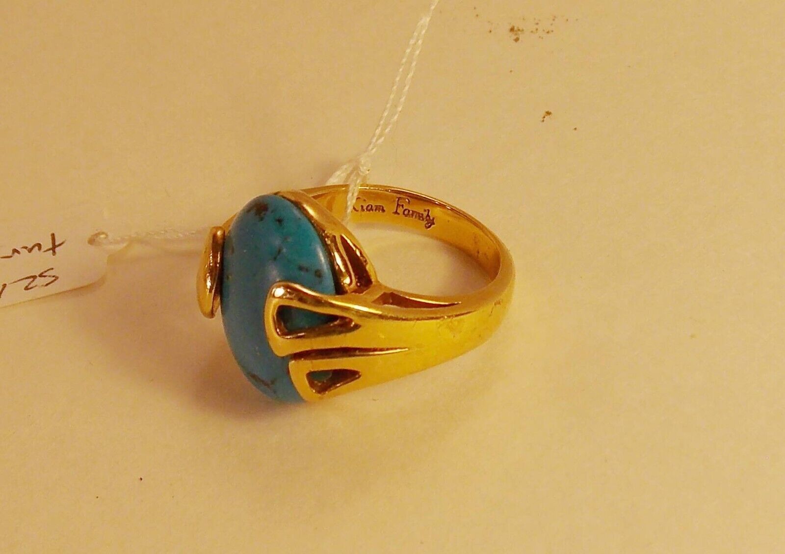 Kiam Family Lia Sophia Turquoise w gold tone ring… - image 4