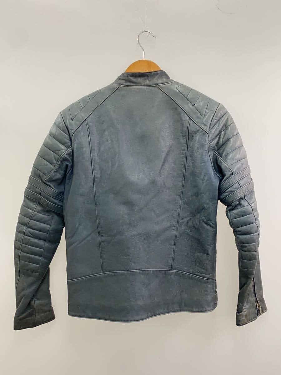 UNUSED RIDER JACKET DOUBLE 2 COW LEATHER Navy Pla… - image 2