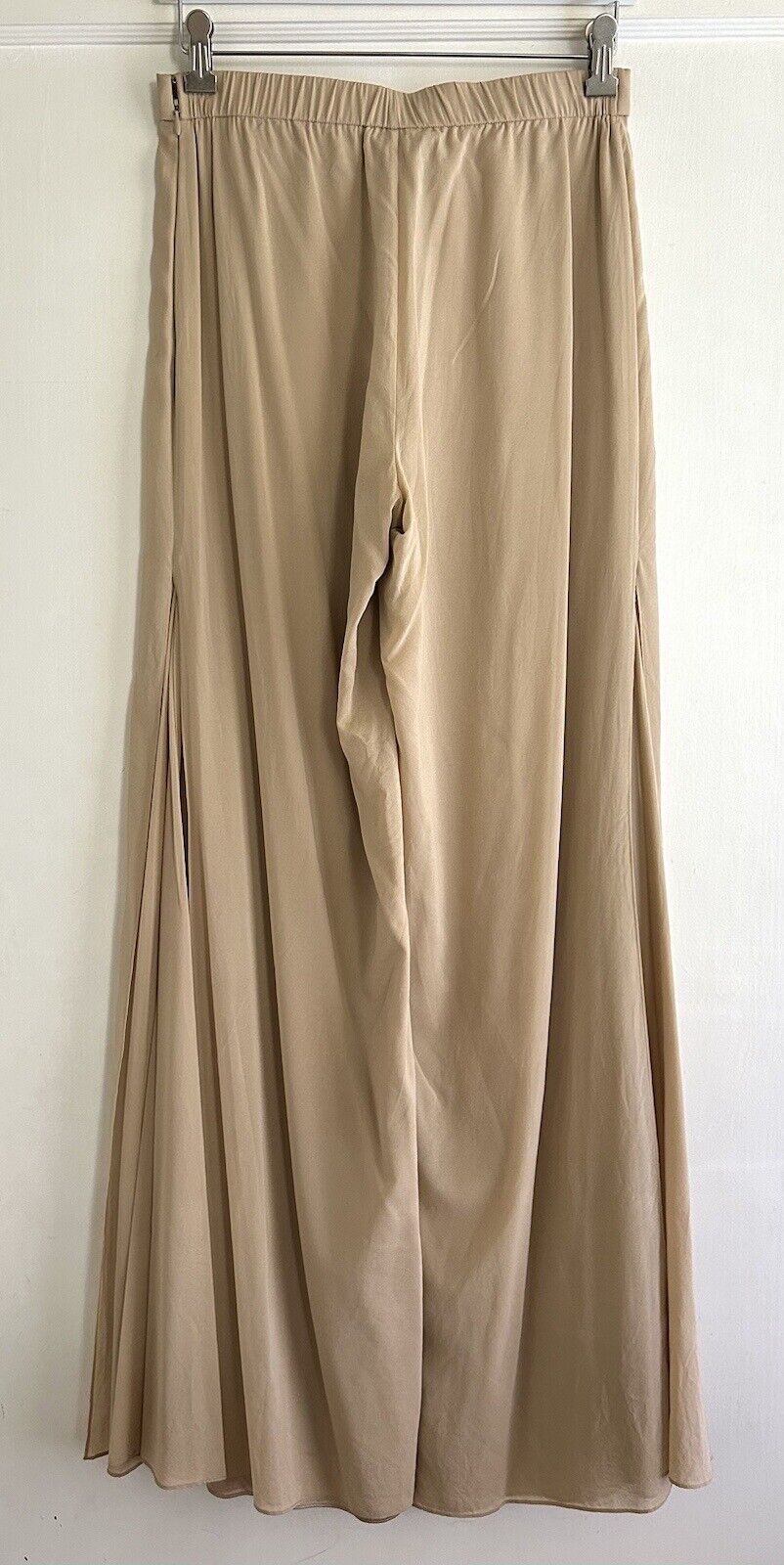 St. John Evening Tan Silk Chiffon Wide Leg Side S… - image 8