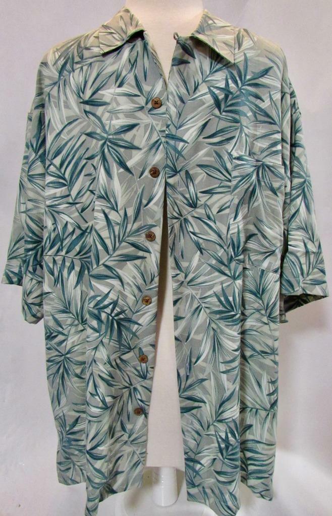 "TOMMY BAHAMA" HAWAIIAN 100% SILK LARGE MEN'S BUT… - image 1