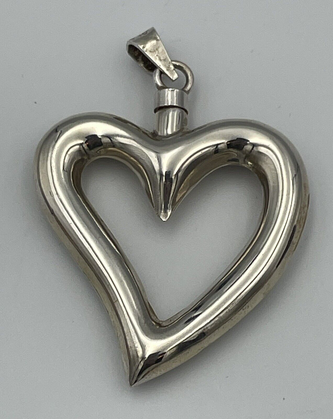 Sterling Silver 925 Heart Perfume Bottle Pendant … - image 2