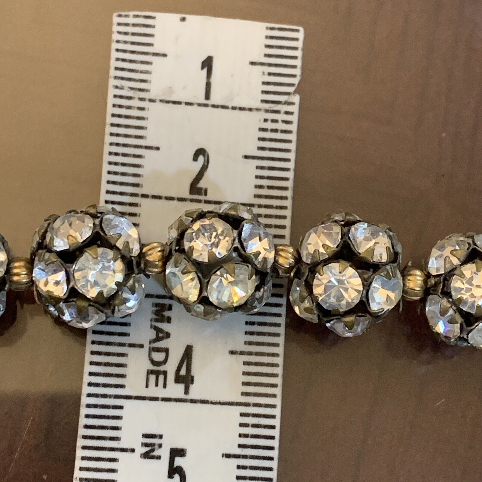 Antique VINTAGE Art Deco RHINESTONE Balls buttons… - image 4