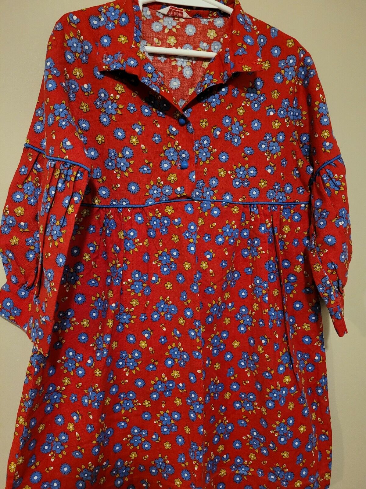 Vintage 1960s 70s Miss Brent Girls Dress Floral - image 2