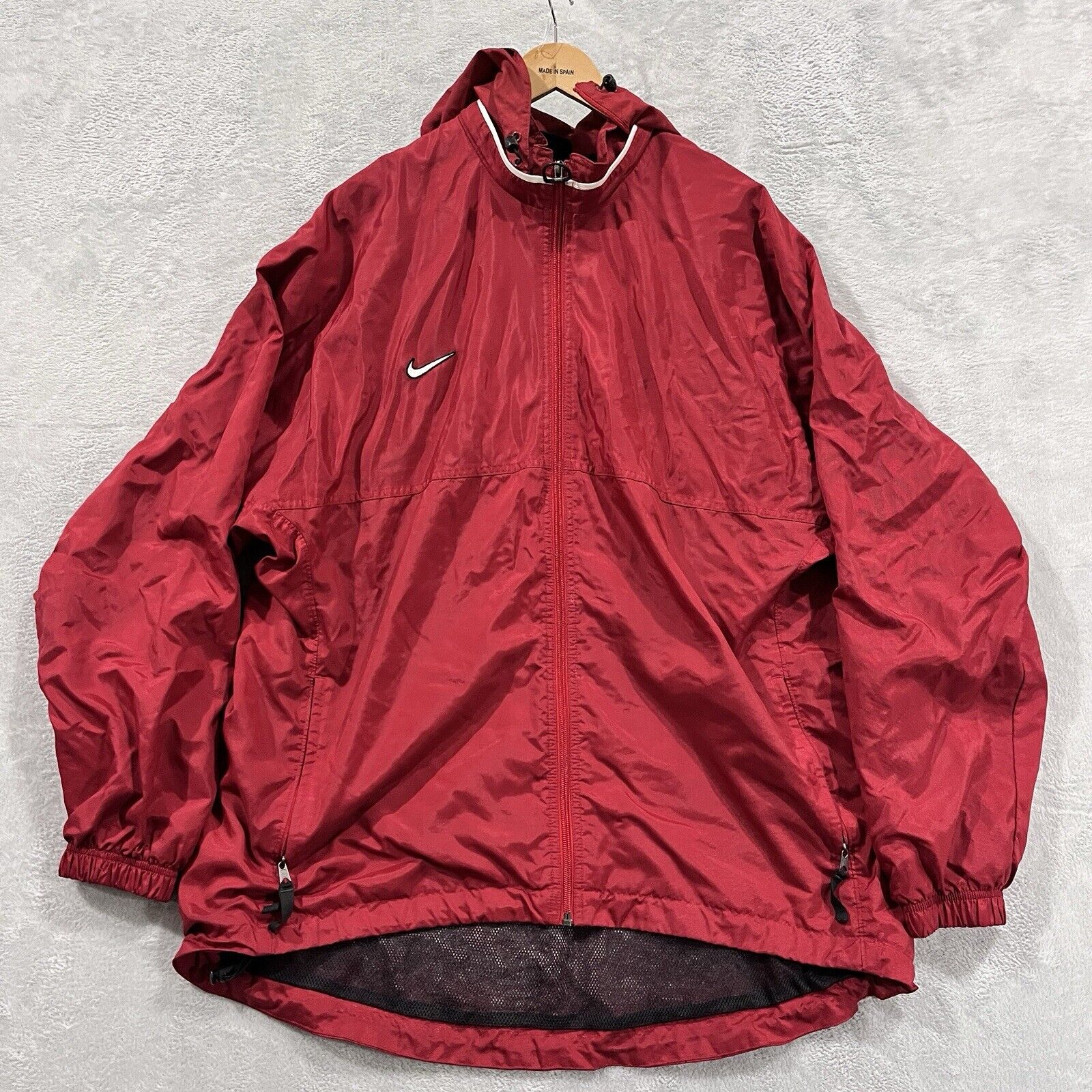 Nike Team Windbreaker Jacket Men XL VTG Red 90s Y… - image 1