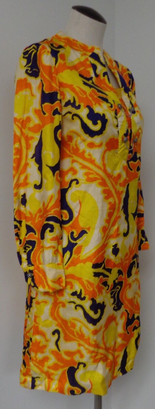 ADELE MARTIN VNTG 1960S RETRO MOD ORANGE YELLOW P… - image 7