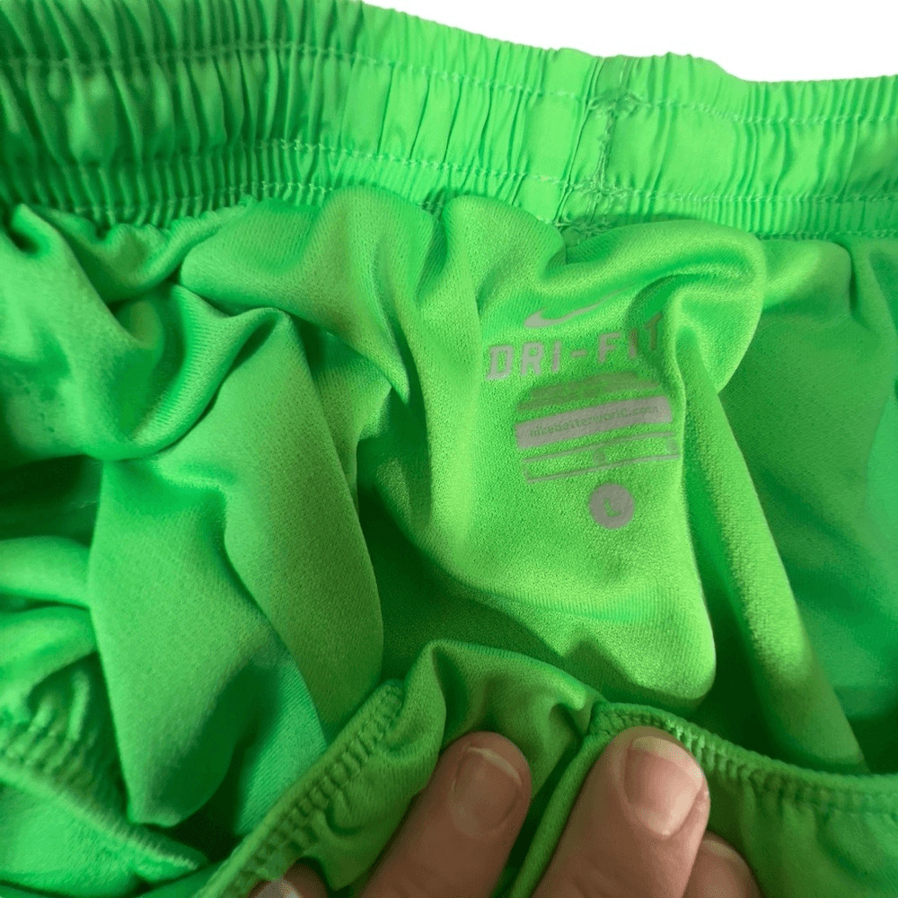 Nike Neon Green Yellow Athletic Running Shorts la… - image 11