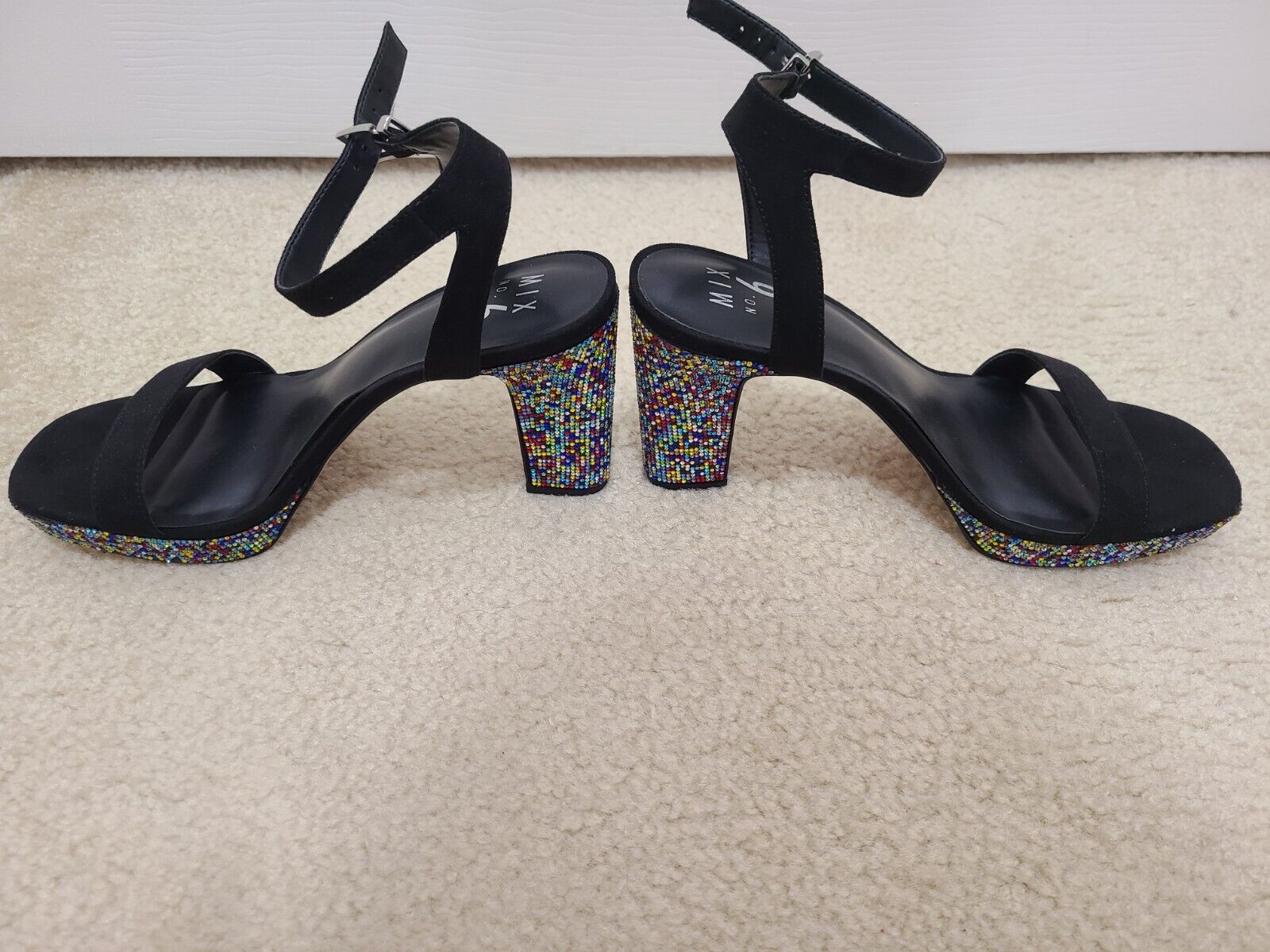 Mix No. 6 Women Black Heels With Multicolor Rhine… - image 5