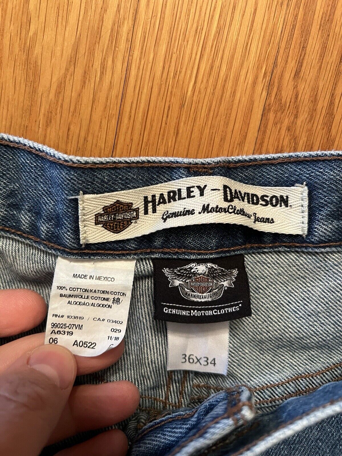 Harley Davidson Mens Jeans 36x34 Straight Leg Den… - image 2