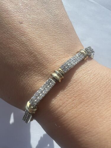 14k two tone estate bracelet With Diamonds