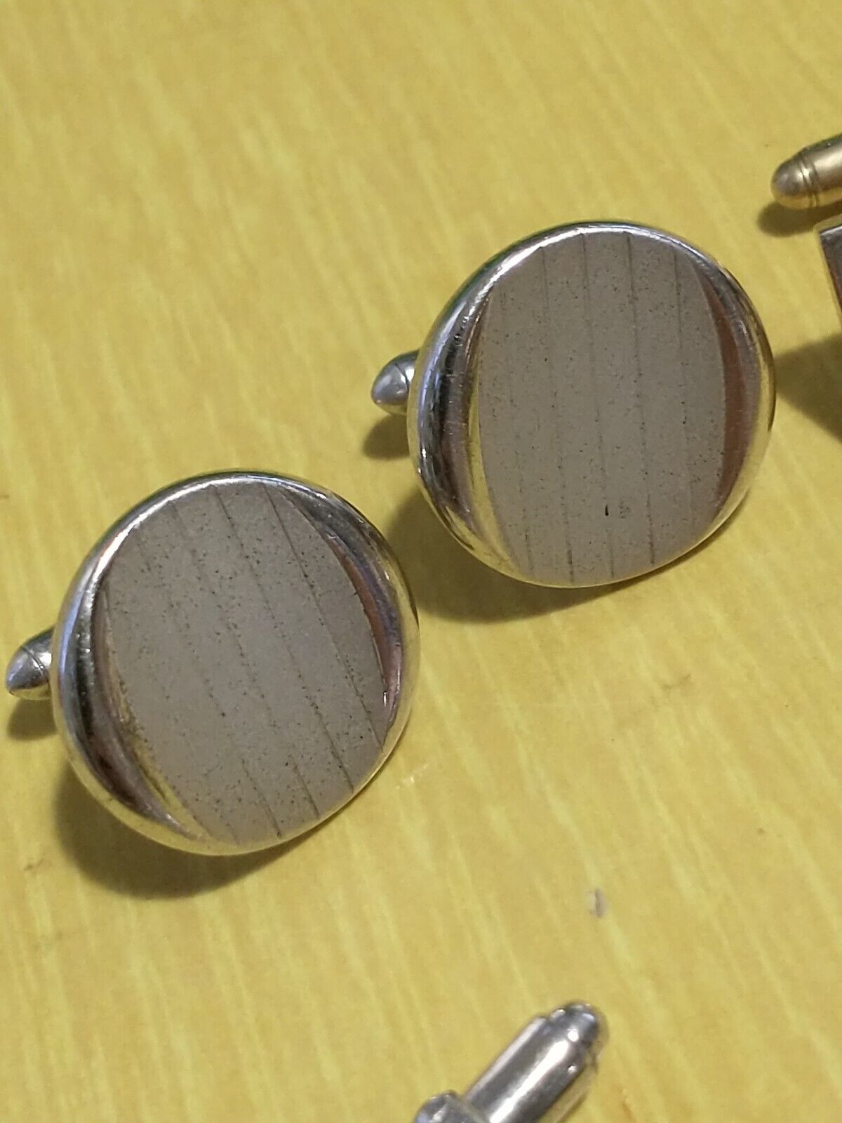 4 Pairs Vtg Men's Modernist Mid Century Cufflinks… - image 5