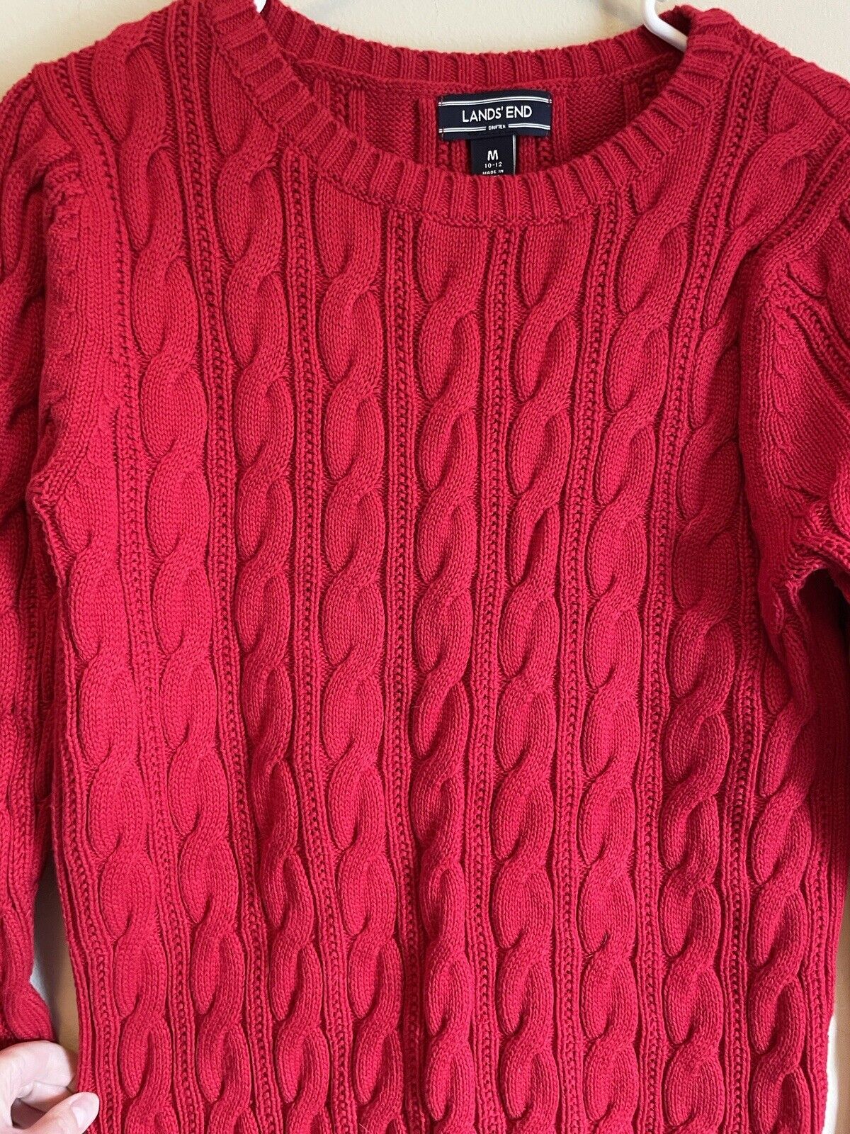 Lands’ end Drifter Sweater -Red -Medium - image 3