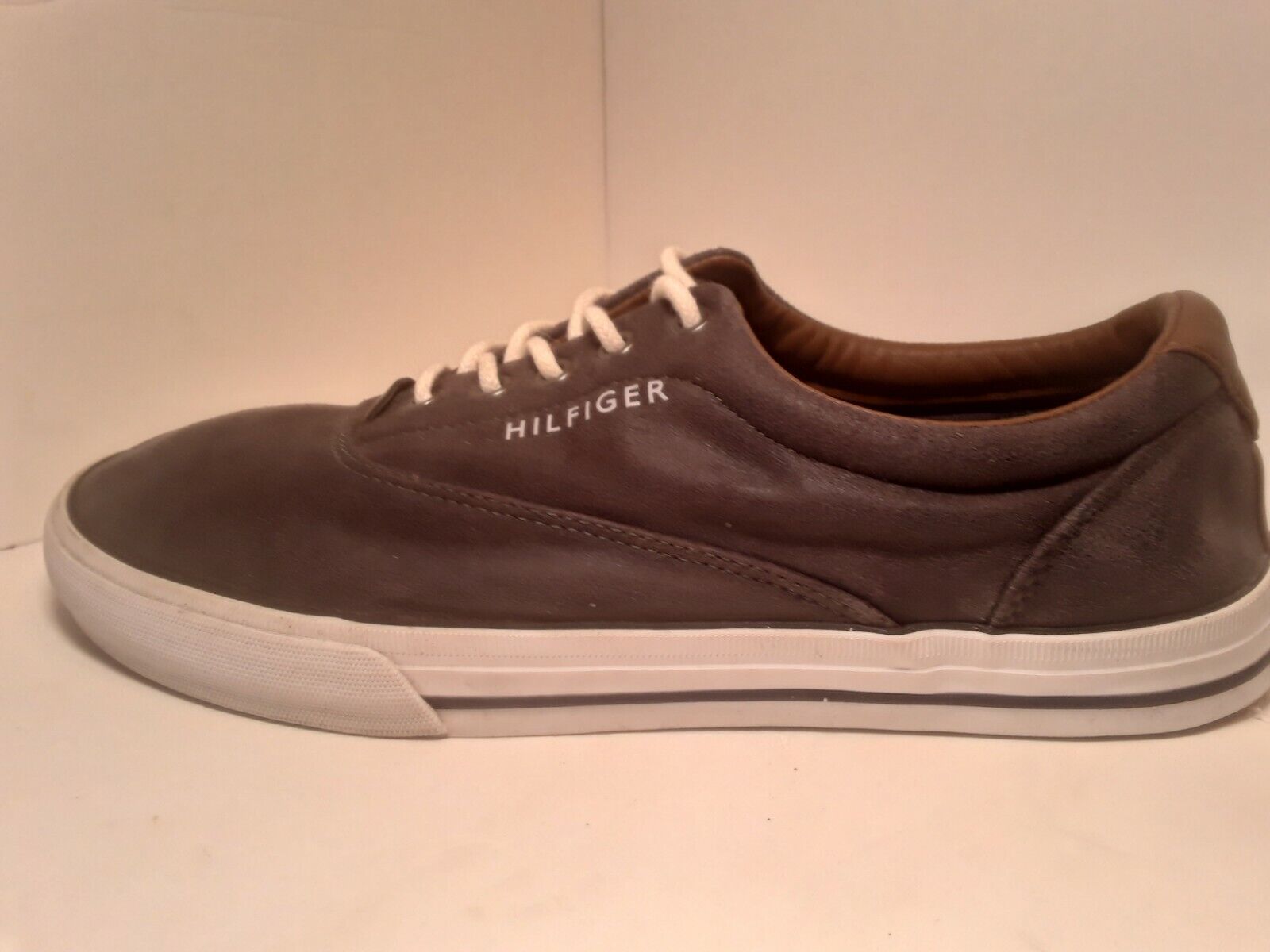 Tommy Hilfiger NYC TM Gray Canvas Shoes Leather M… - image 2