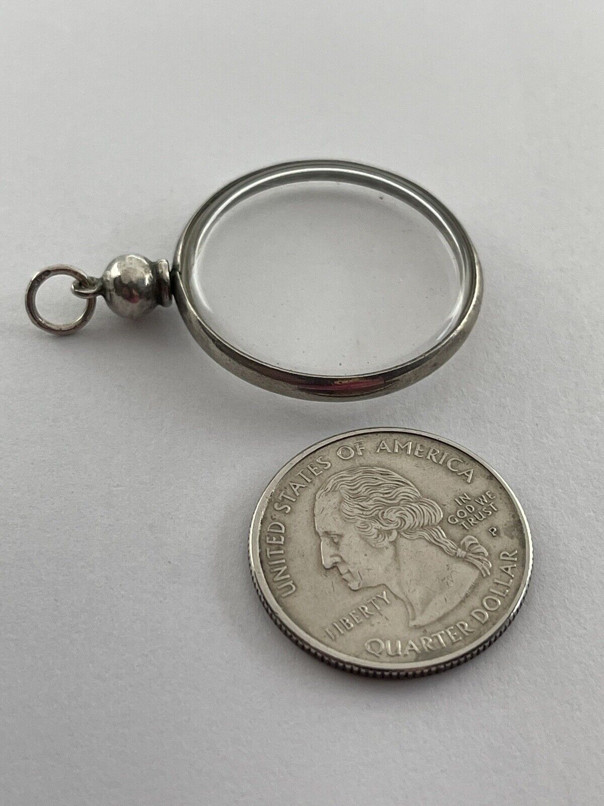 Antique Keepsake Silver Double Sided Photo Locket… - image 4