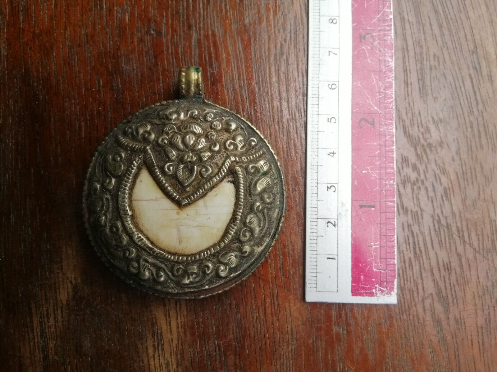 Vintage Nepalese Pendants Flower Parttern Tibetan… - image 8