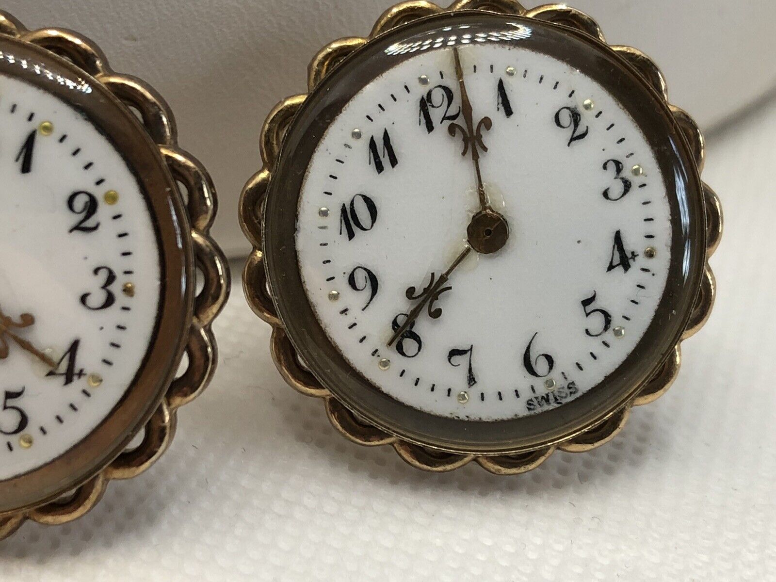 VINTAGE Cufflinks Made With Antique Swiss Watch F… - image 10