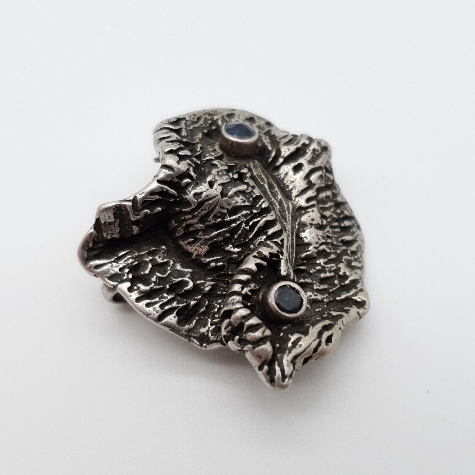 Modernist 835 Silver Pendant/Brooch - Solid - (19… - image 8