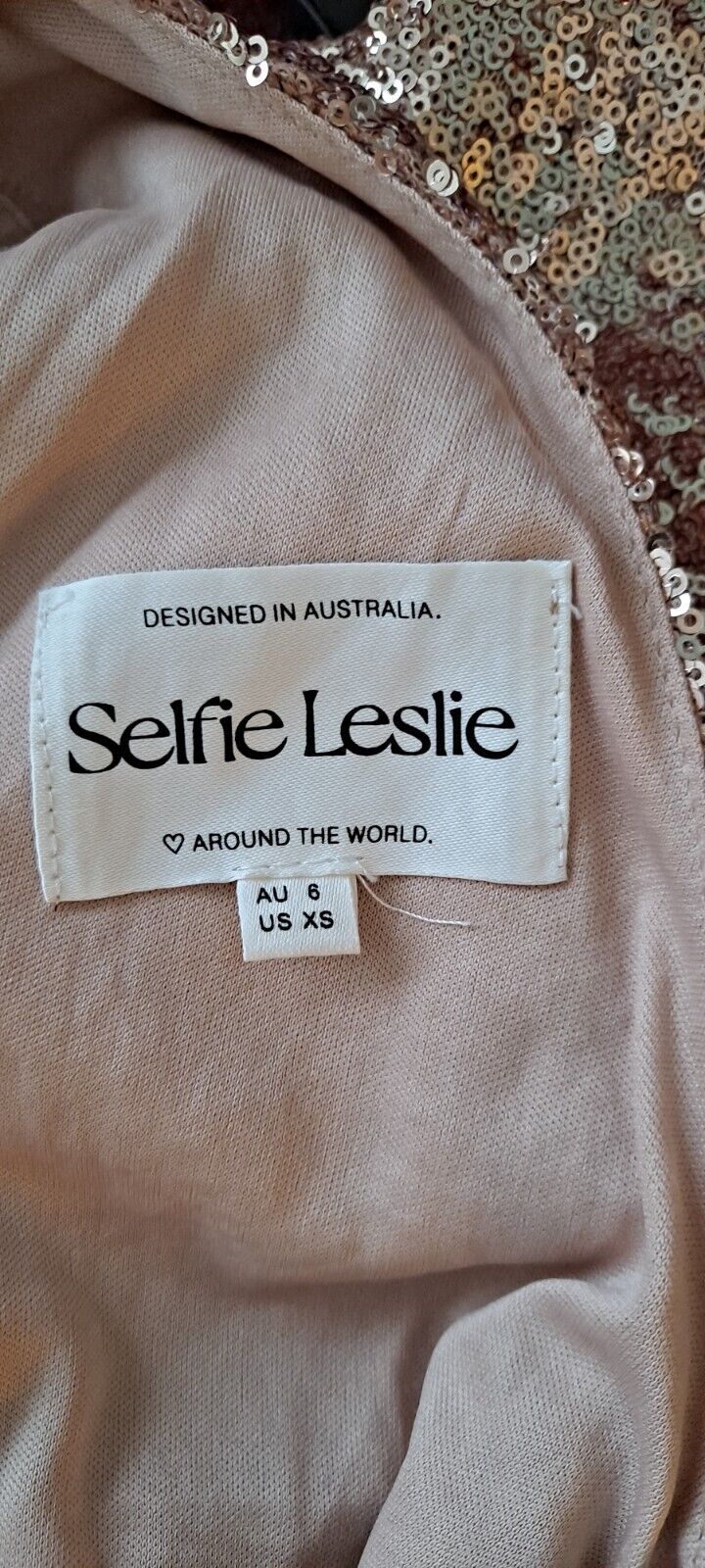 Selfie Leslie XS Rose Gold Sequin Dress #Swifty - image 3