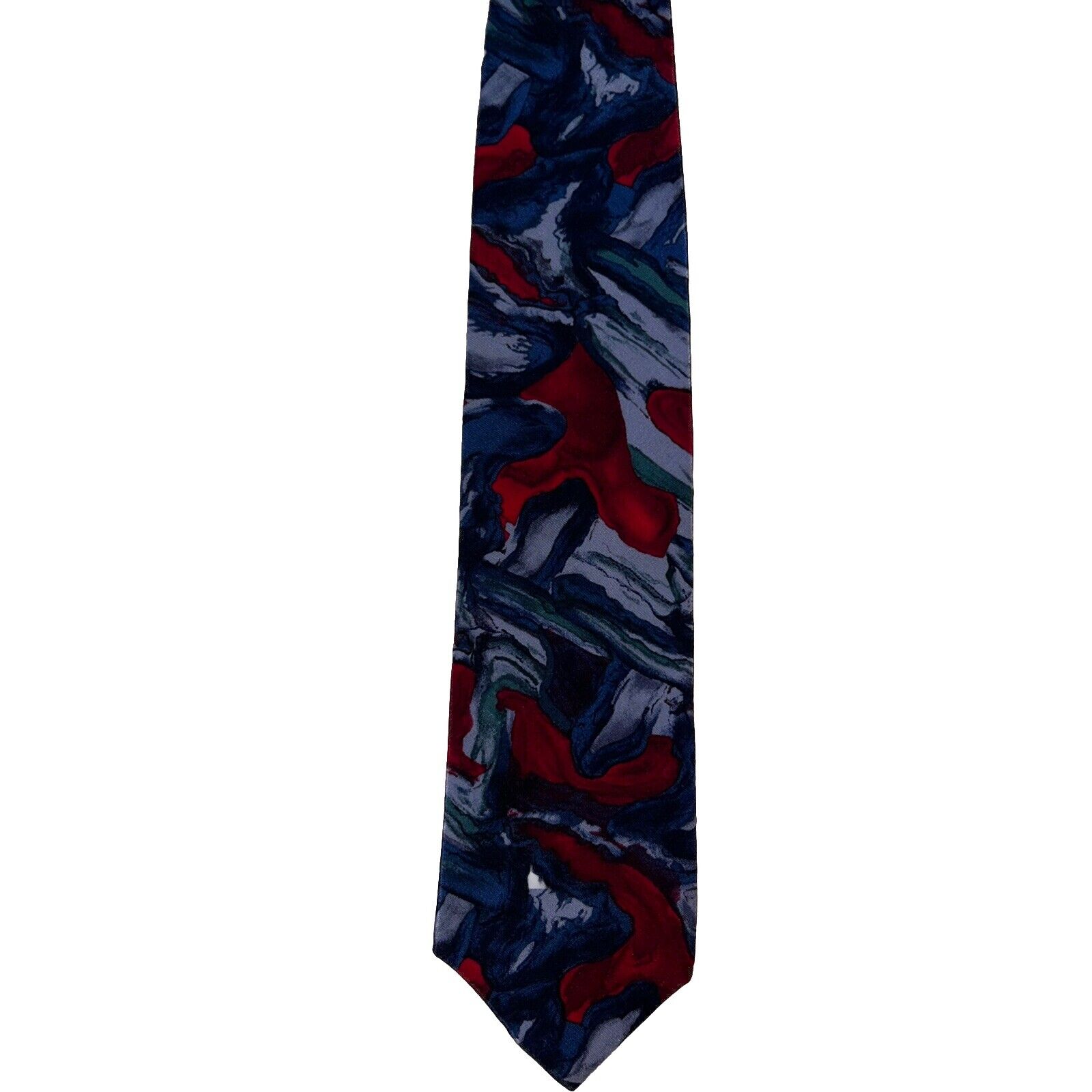 J GARCIA Imported silk men's neck tie VINTAGE red… - image 3