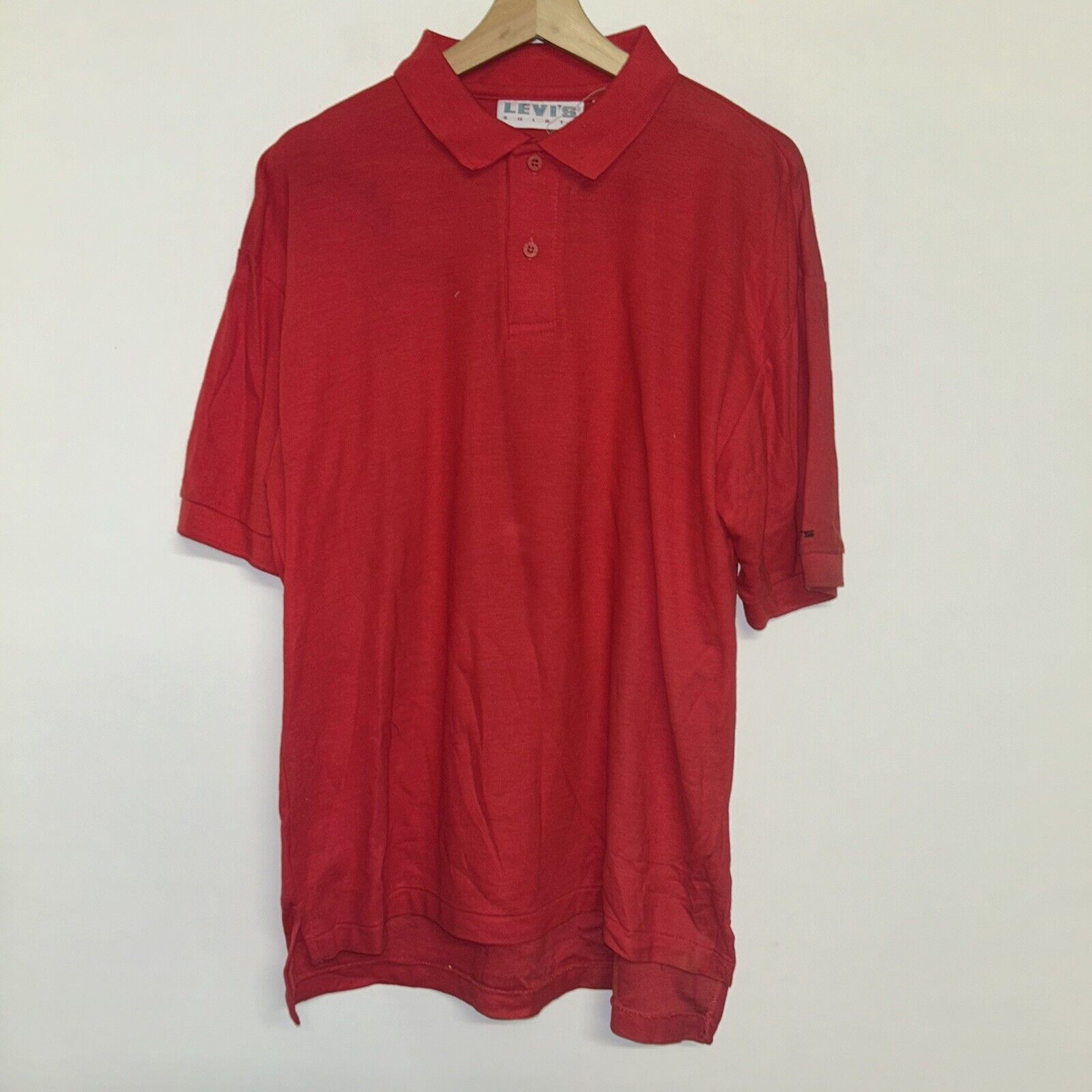 Vintage 1990’s Levi’s Shirts Red Polo Shirt, Dead… - image 1