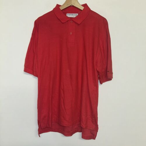 Vintage 1990’s Levi’s Shirts Red Polo Shirt, Dead… - image 1