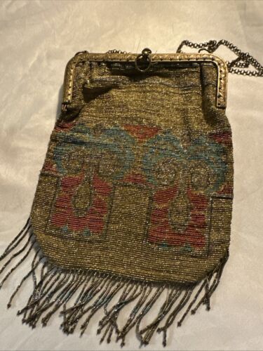 vintage beaded evening bag - image 1