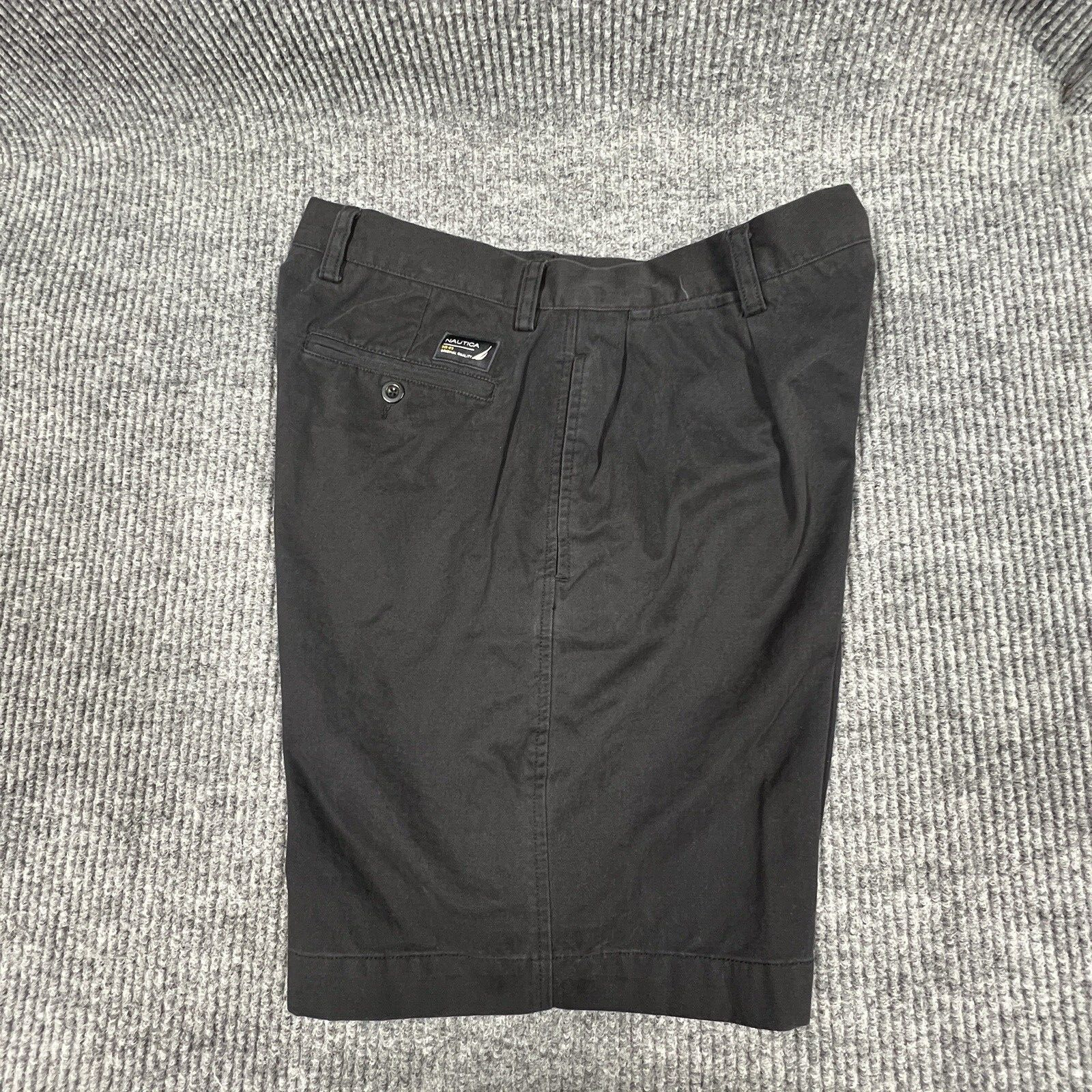 Vintage Nautica Rigger Shorts Men 34 Black Chino … - image 3