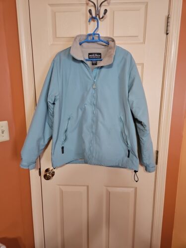 Womens Vintage Blue Woolrich Rain Jacket With Flee