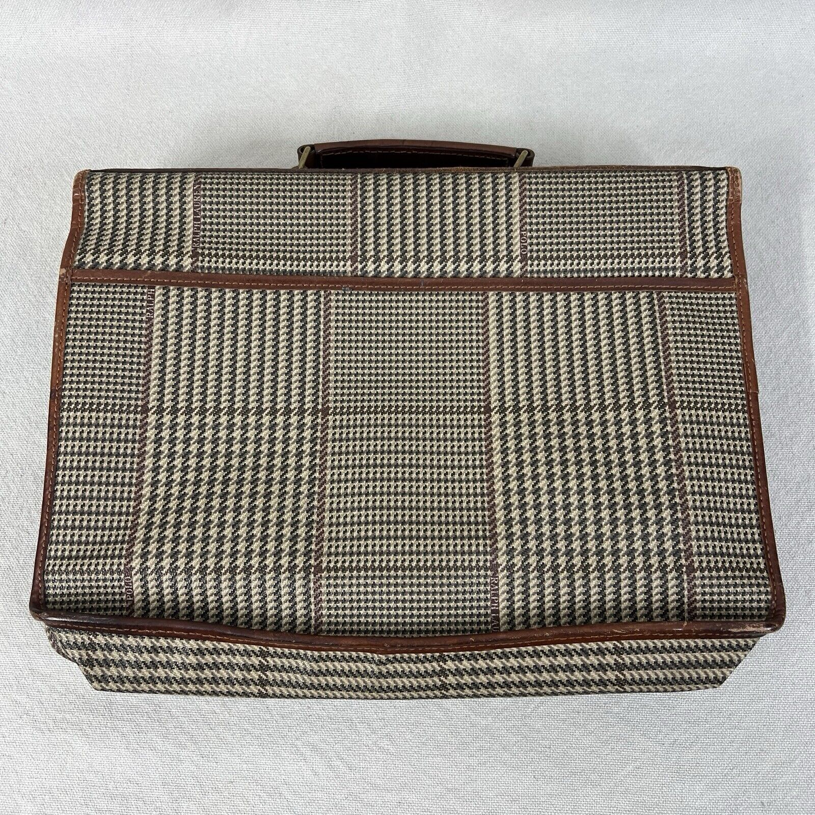 Vtg Polo Ralph Lauren Messenger Bag Houndstooth B… - image 11