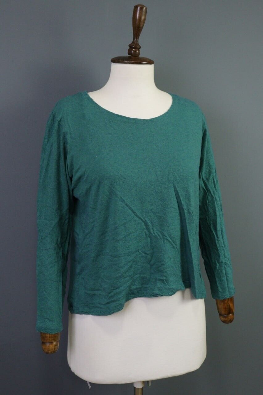 Gudrun Sjoden Green Wool Knit Top Shirt Size M - image 11