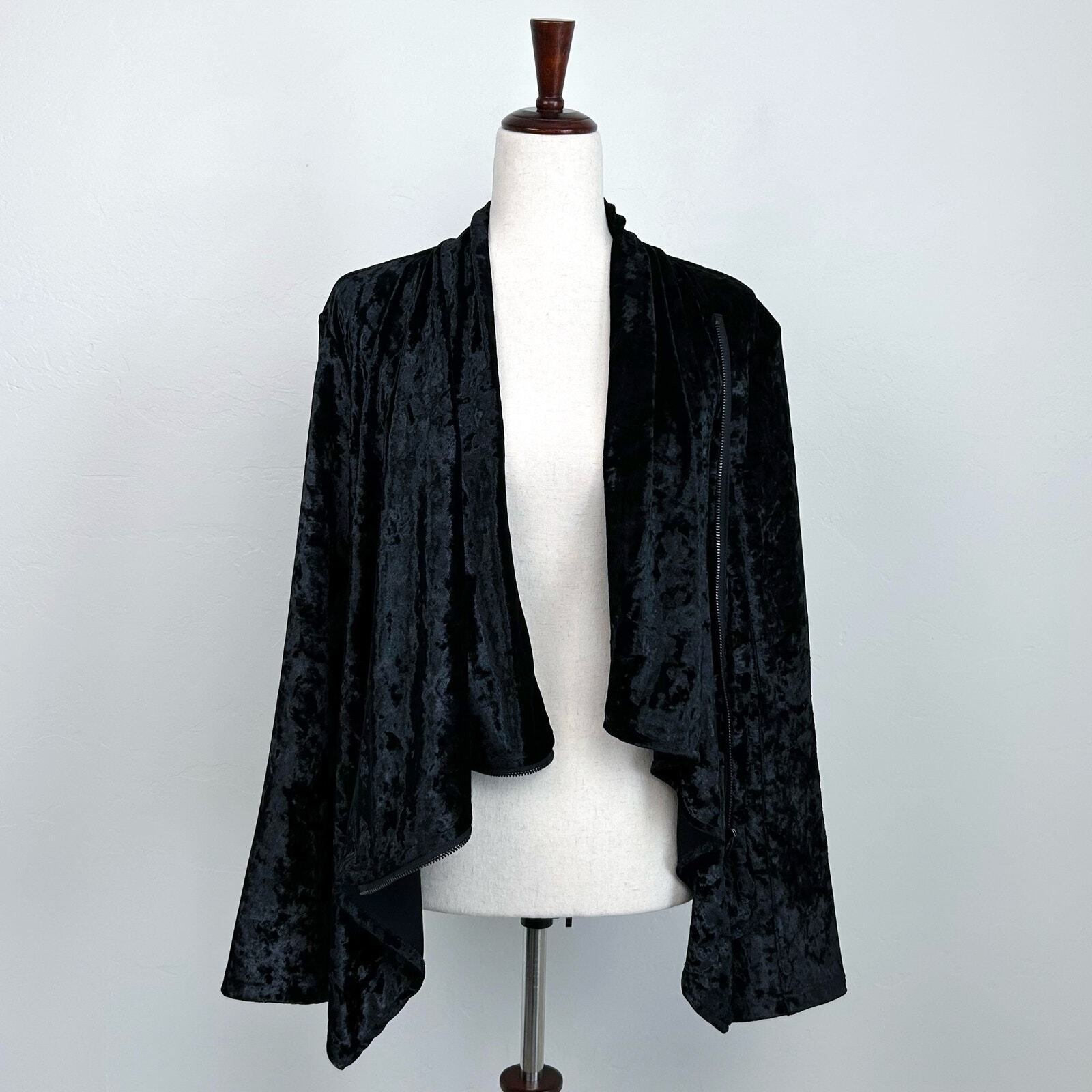 Anthropologie Blank NYC Moto Cowl Velvet Jacket - image 4