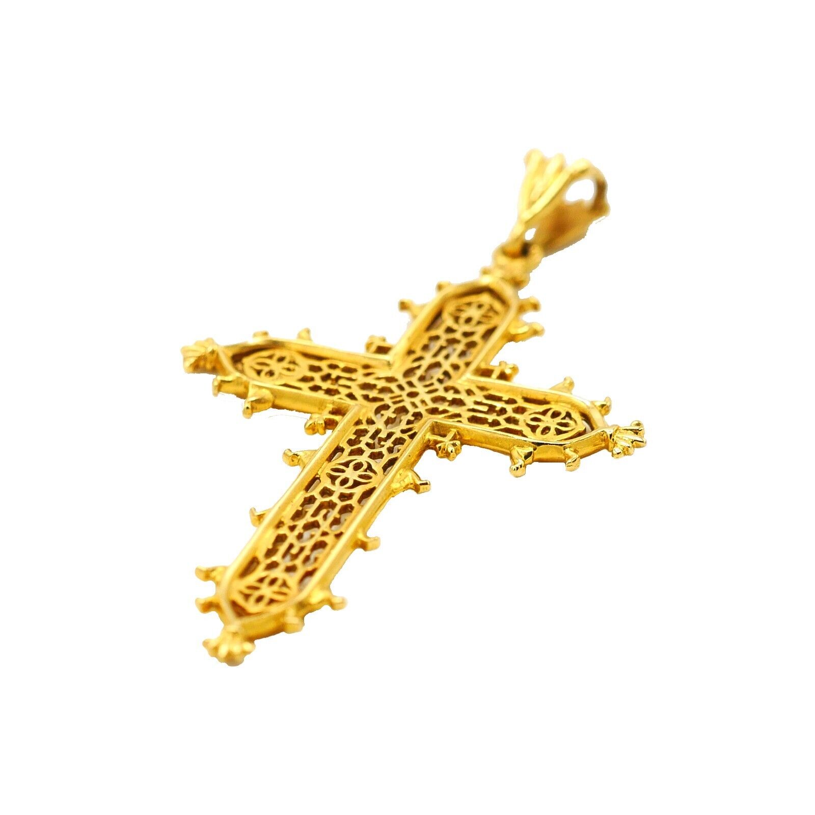 (4567) 18k Gold  Cross Pendent, End of the 19th c. - image 3