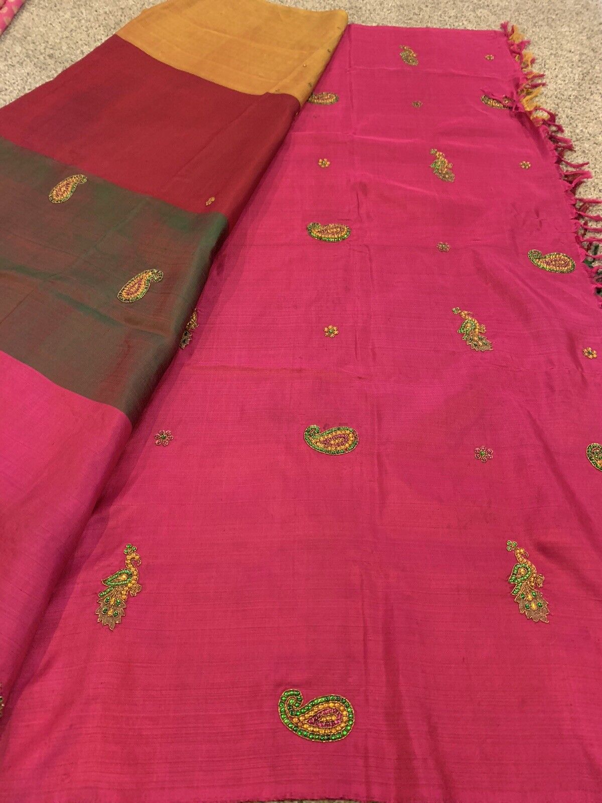 beautiful multi color pure kanchi silk saree with… - image 6