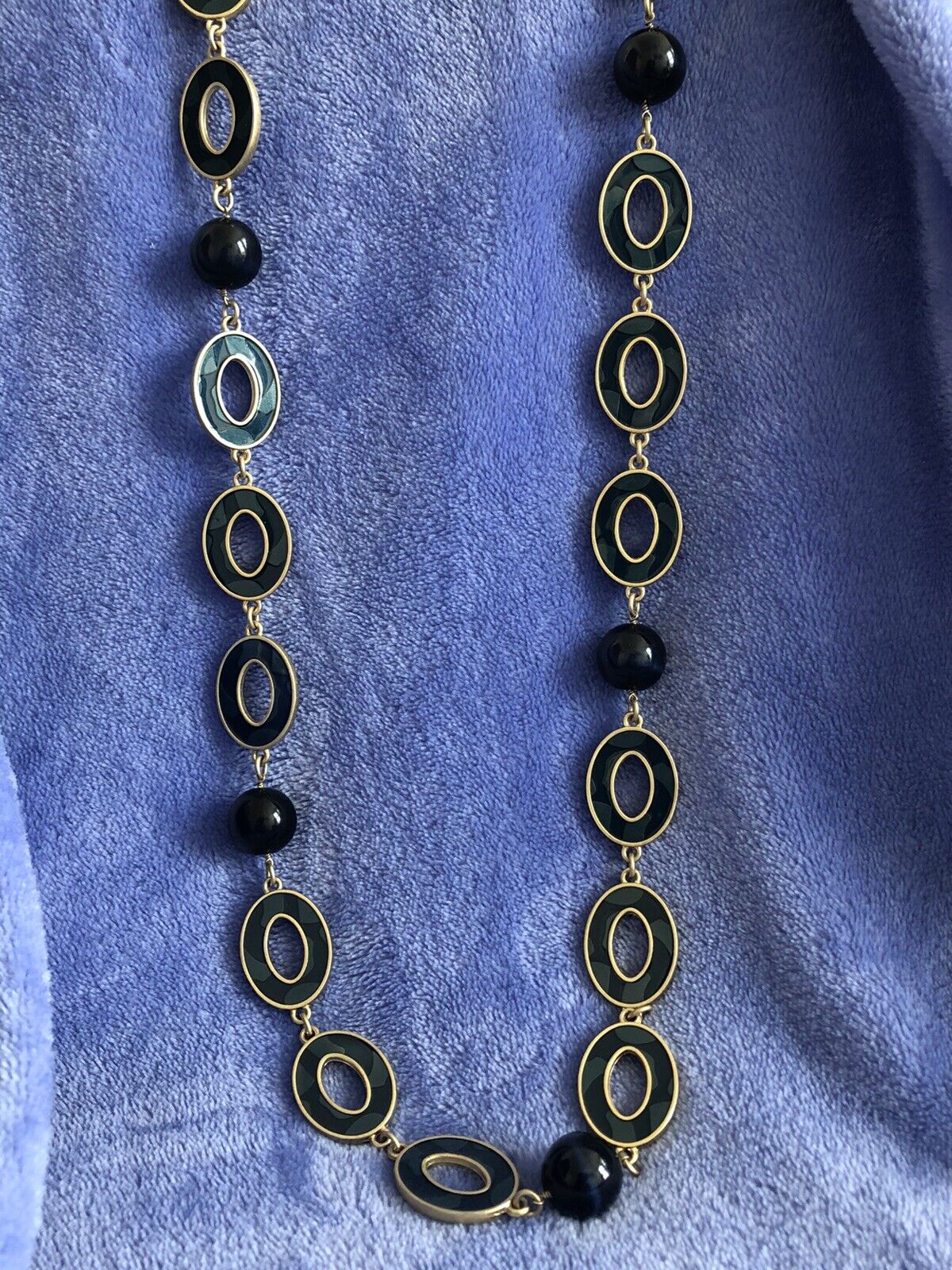 Lia Sophia Oval Blue Necklace - image 11